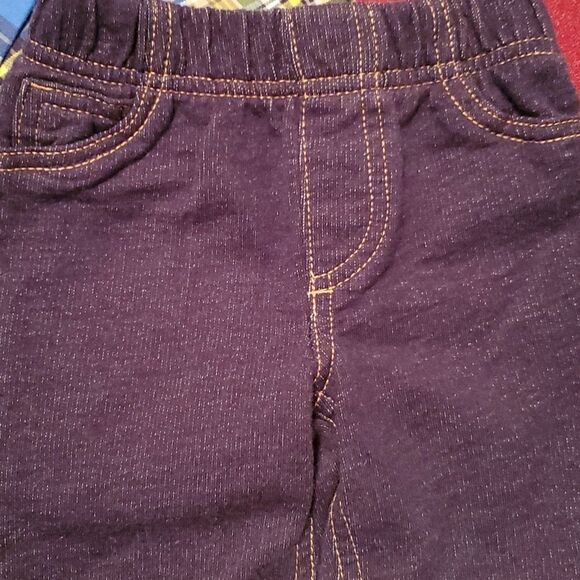 Carter's Plaid Button Down Hoodie Shirt & Elastic Waist Pants Sz 9M - Picture 4 of 12